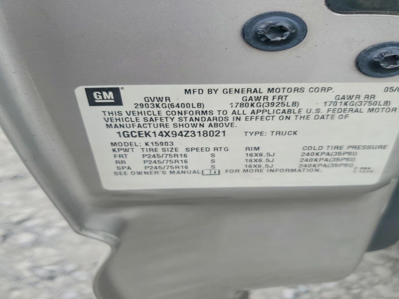2004 Chevrolet Silverado K1500