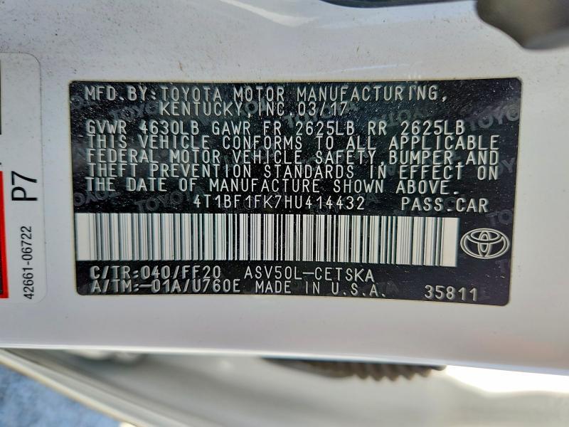 2017 Toyota Camry se