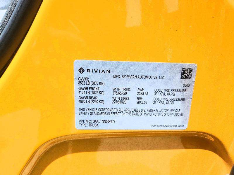 2022 Rivian R1T Launch Edition