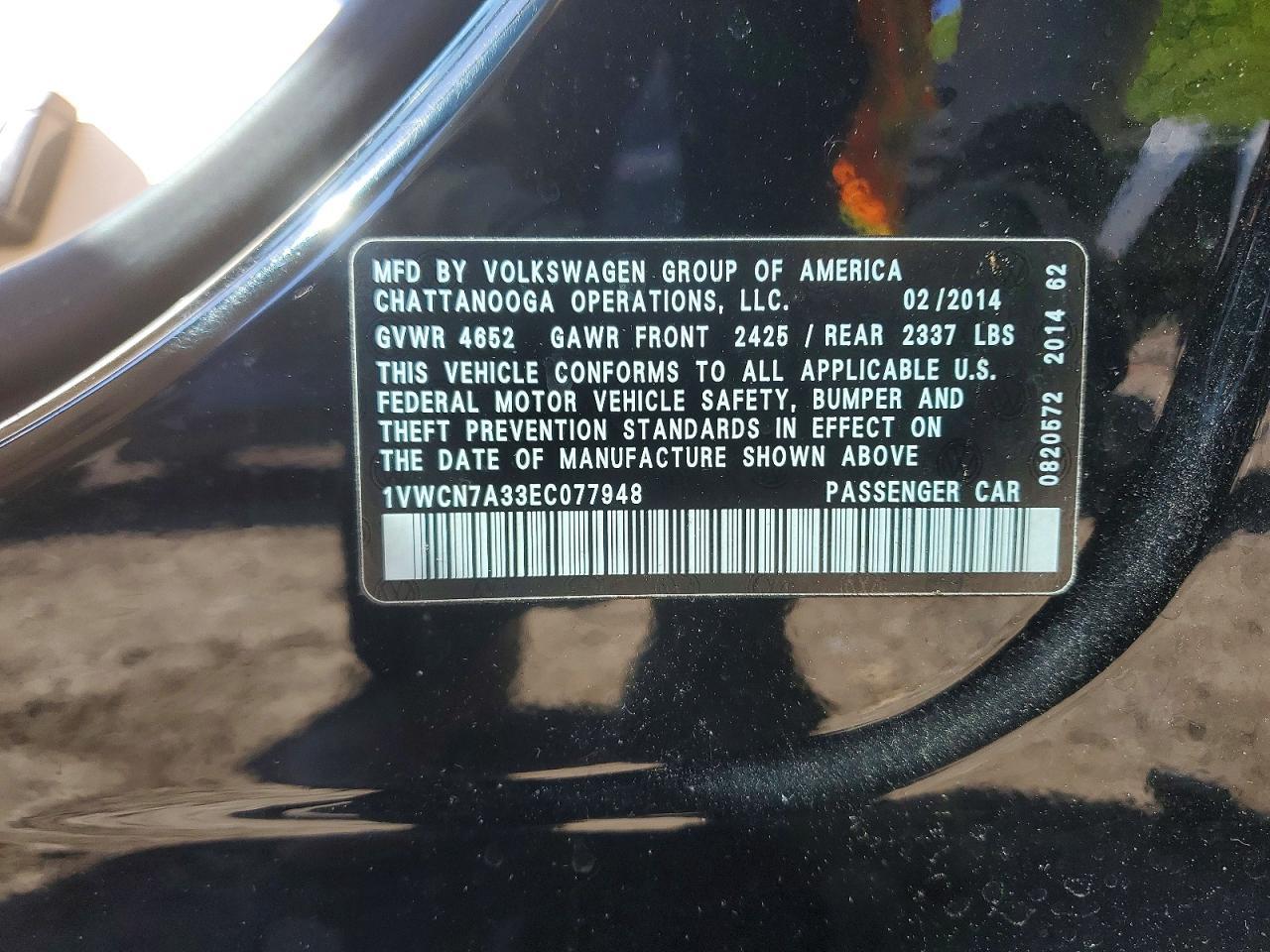 2014 Volkswagen Passat sel
