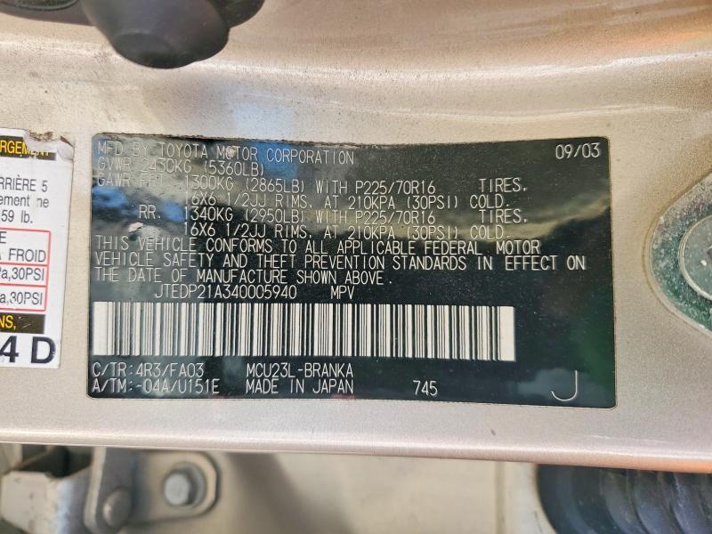 2004 Toyota Highlander Base