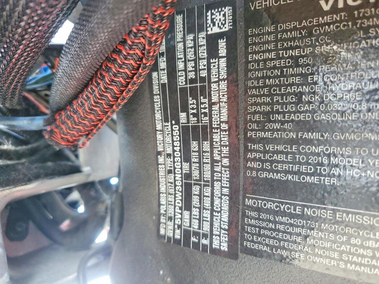 2016 Victory Cross Country ABS