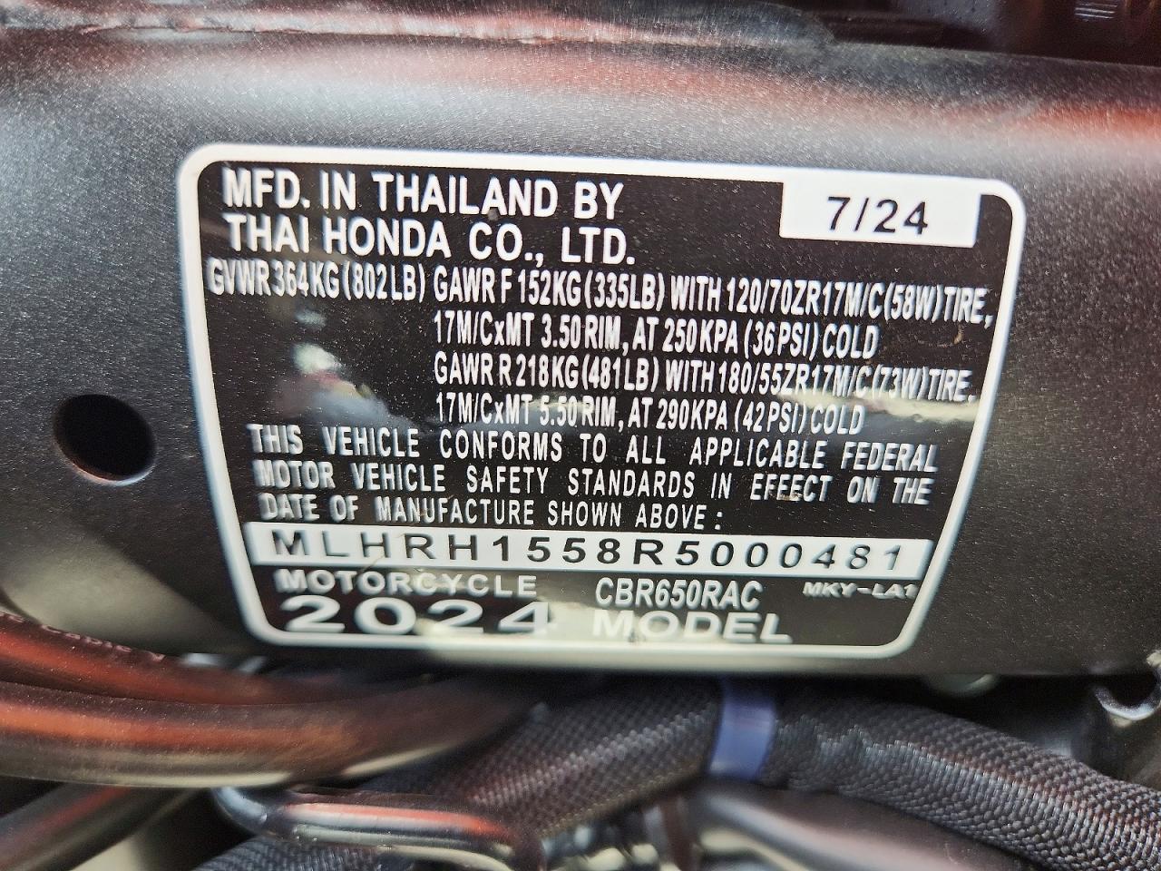 2024 Honda CBR650 R