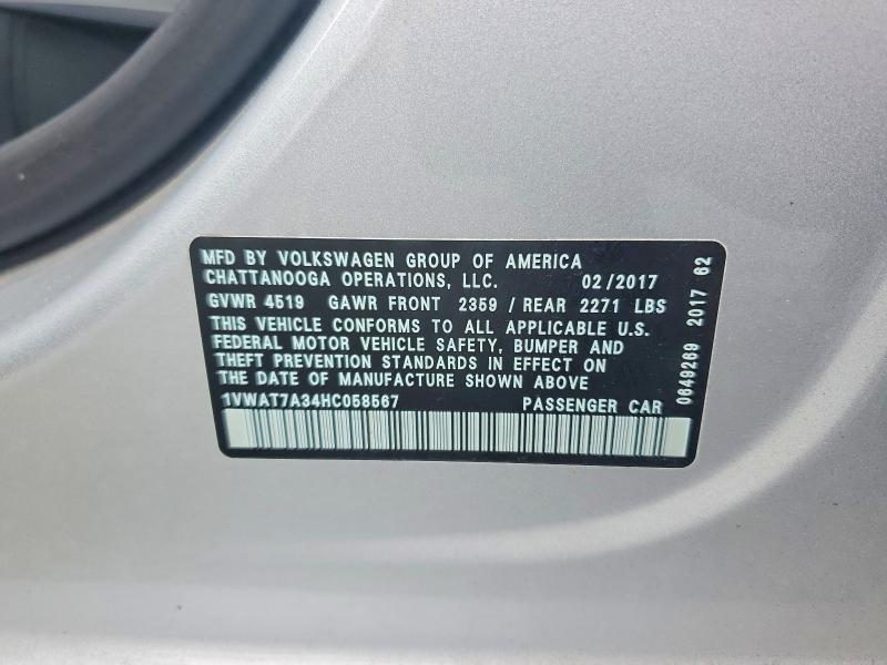 2017 Volkswagen Passat s