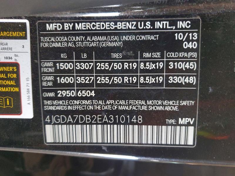 2014 Mercedes-Benz Ml 550 4matic