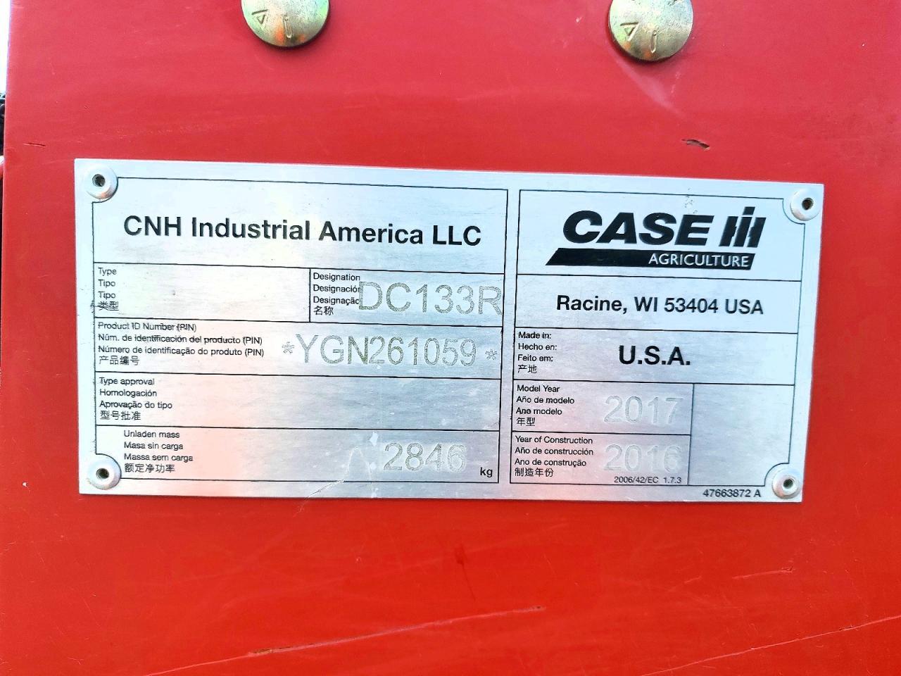 2017 Case Ih DC133R Windrower