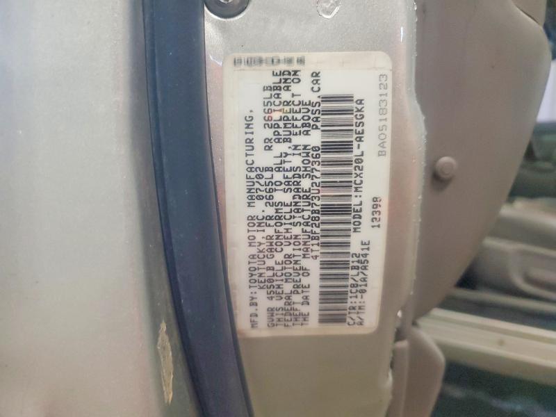 2003 Toyota Avalon xls