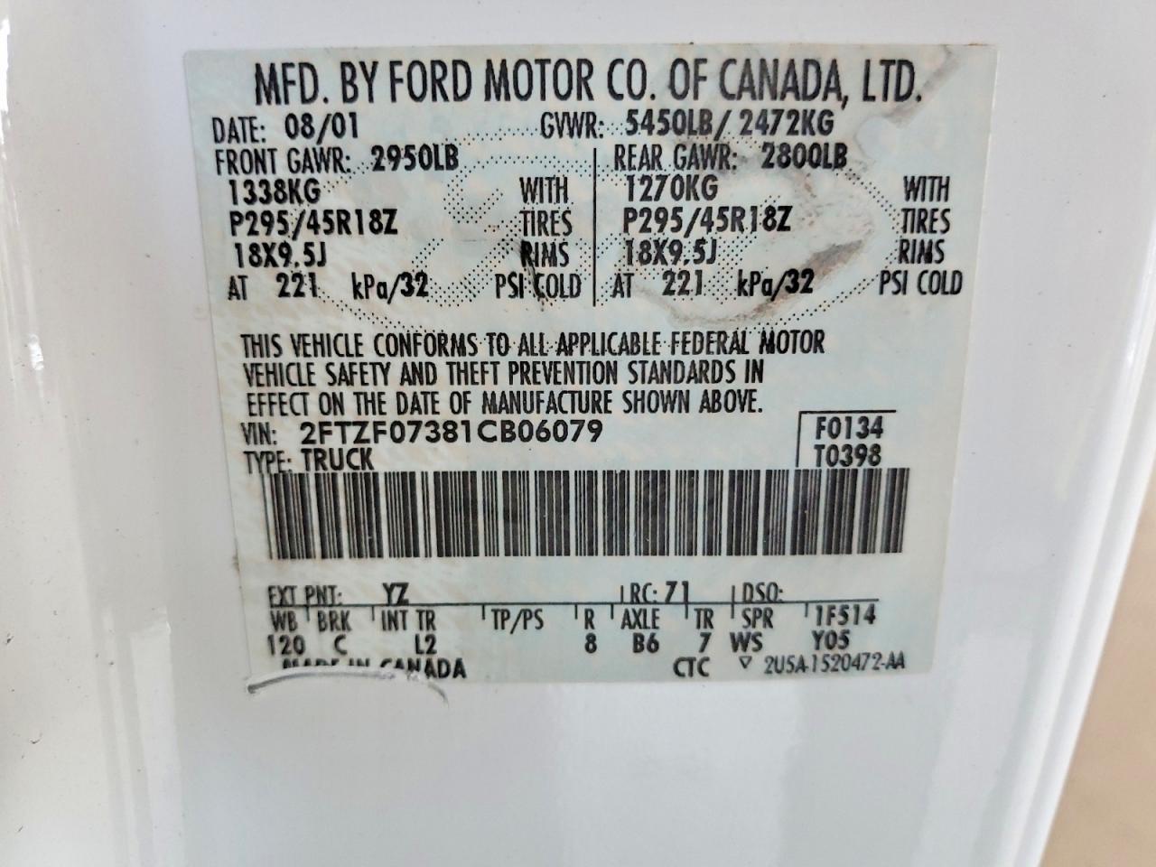 2001 Ford F150 SVT Lightning