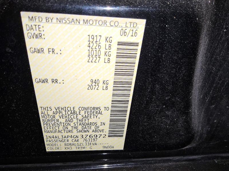 2016 Nissan Altima 2.5 s