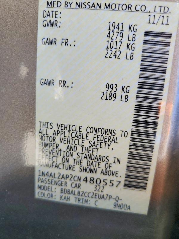 2012 Nissan Altima Base/s