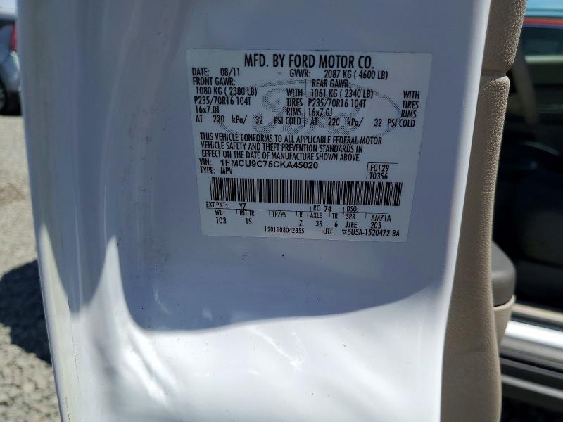 2012 Ford Escape xls