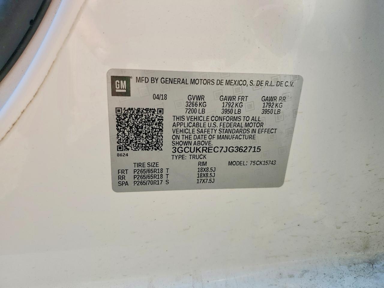 2018 Chevrolet Silverado K1500 LT