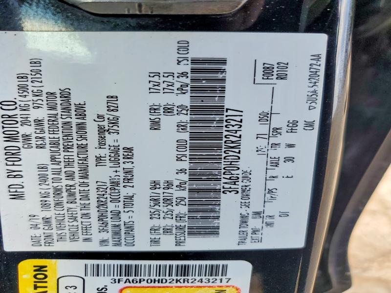 2019 Ford Fusion se