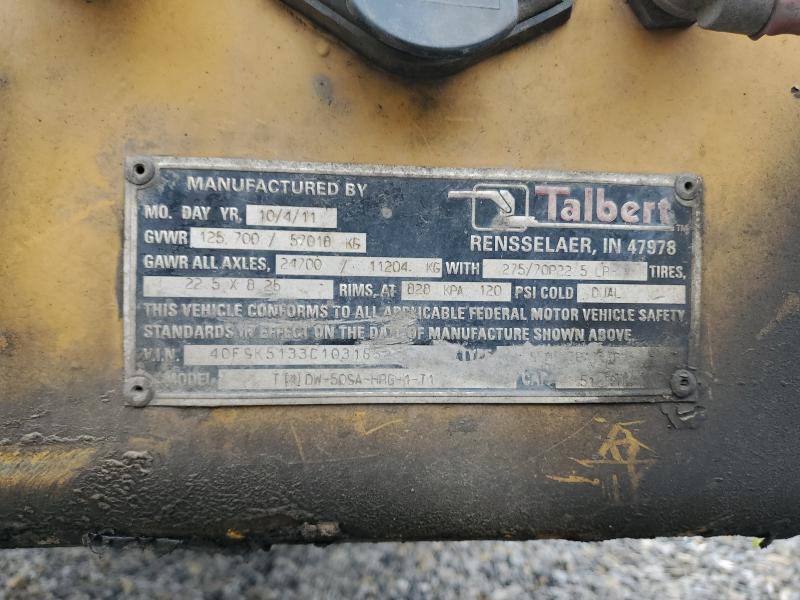 2012 Alloy Trailer 2012 Talbert Lowboy Equipment Trailer