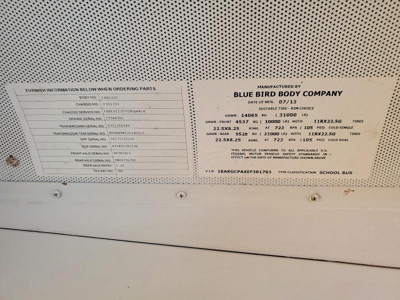 2014 Bluebird Vision-School Bus
