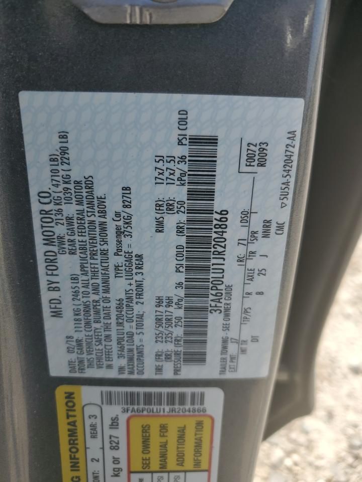 2018 Ford Fusion se Hybrid