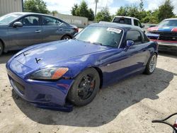 Honda s2000 salvage cars for sale: 2000 Honda S2000