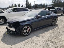 Salvage cars for sale from Copart Graham, WA: 2013 Mercedes-Benz C 63 AMG