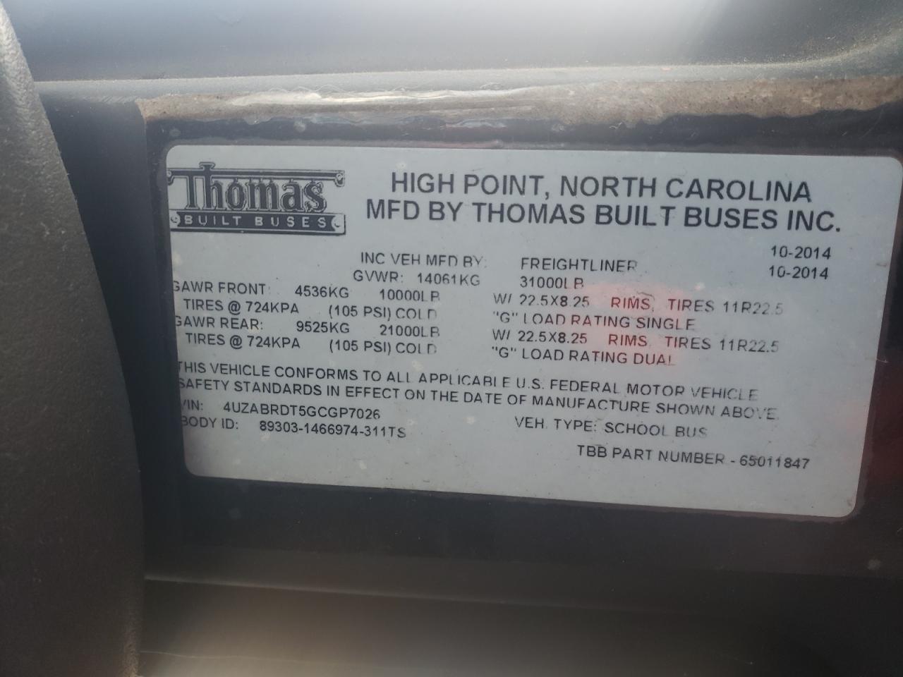 2016 Freightliner Chassis B2B