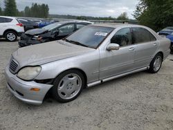 Salvage cars for sale from Copart Arlington, WA: 2002 Mercedes-Benz S 55 AMG