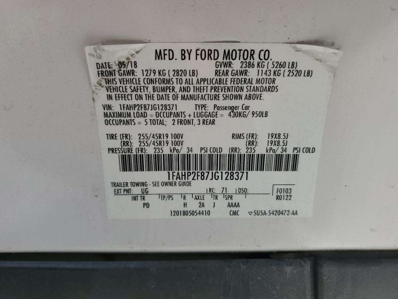 2018 Ford Taurus Limited