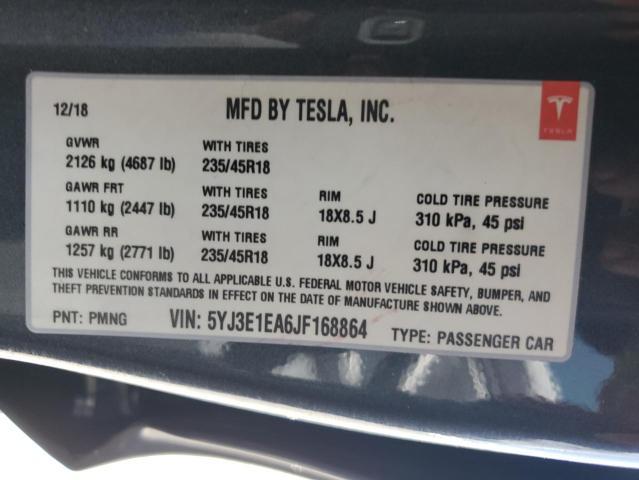 2018 Tsmr 2018 Tesla Model 3
