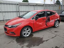 Chevrolet Cruze salvage cars for sale: 2017 Chevrolet Cruze Premier