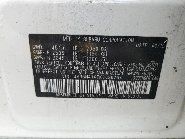 2019 Subaru Legacy 2.5I Limited