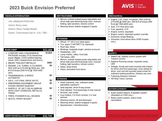 2023 Buick Envision Preferred