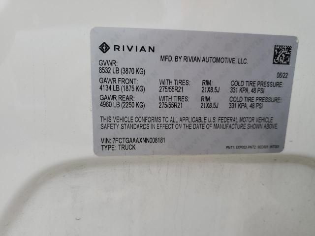 2022 Rivian R1T Adventure