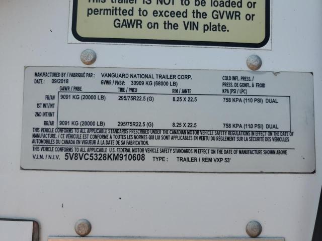 2019 Vanguard Trailer 53'TRAILER