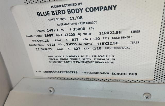 2009 Blue Bird School Bus / Transit Bus