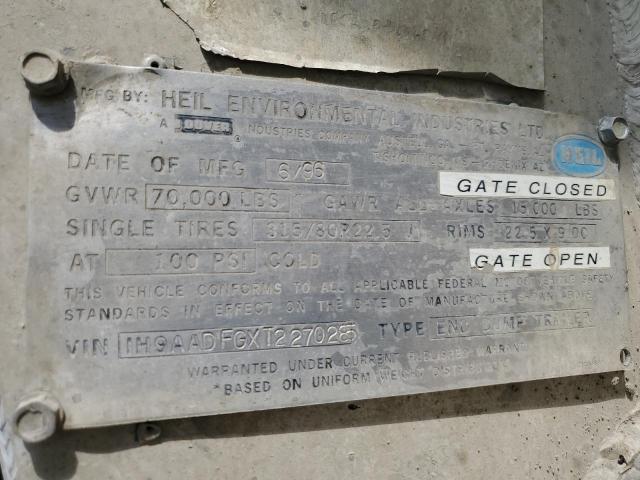 1996 Heil Environmental END Dump Trailer