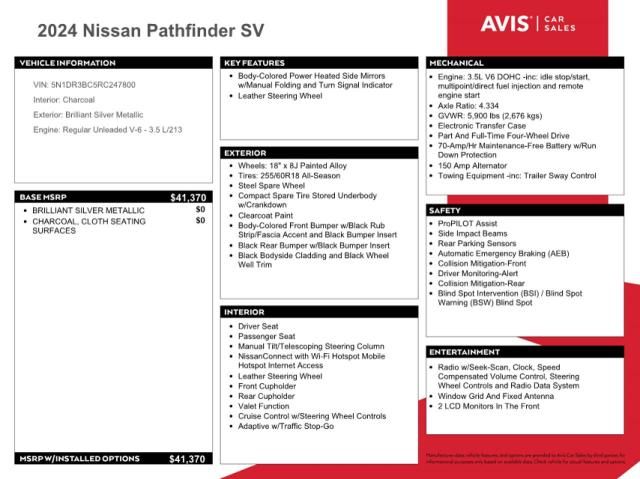 2024 Nissan Pathfinder SV