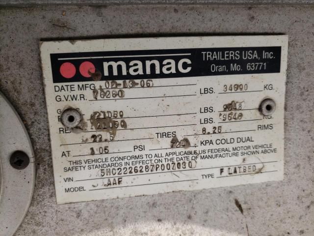 2007 Manac Inc Trailer