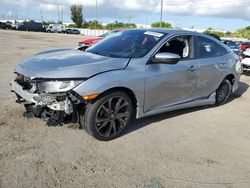 Salvage cars for sale from Copart Miami, FL: 2019 Honda Civic Sport