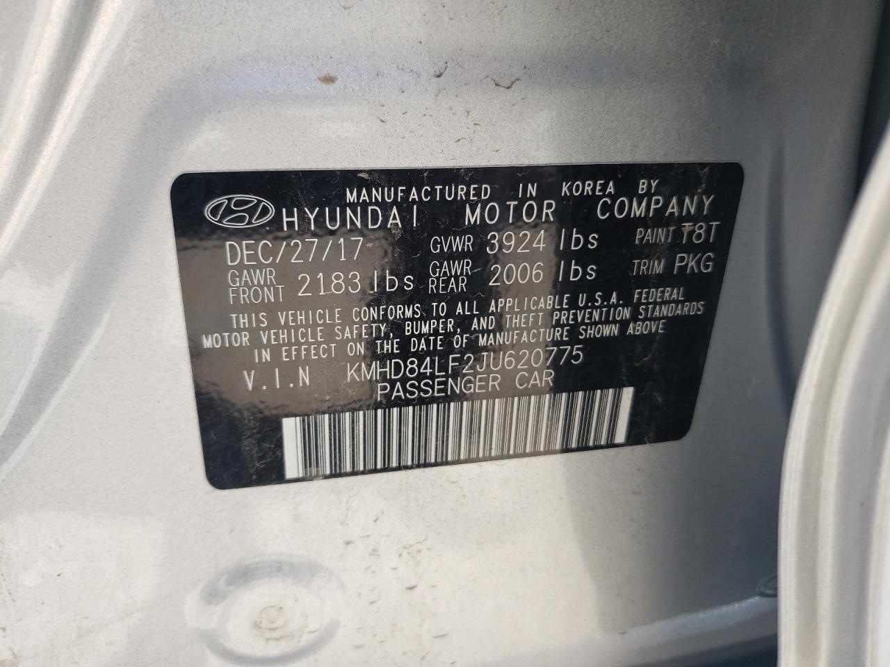 2018 Hyundai Elantra sel