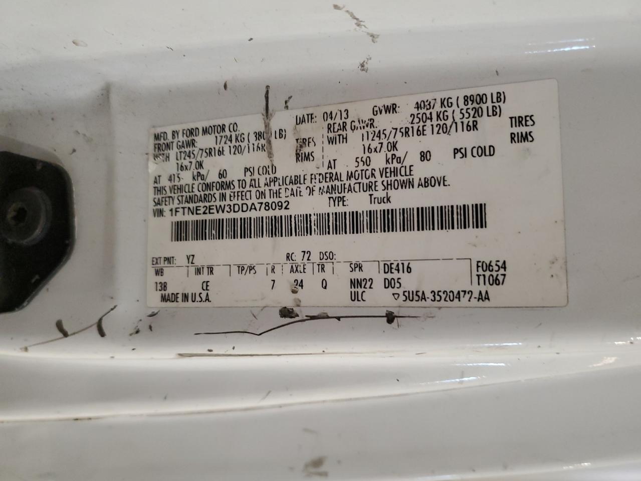 2013 Ford Econoline E250 Van