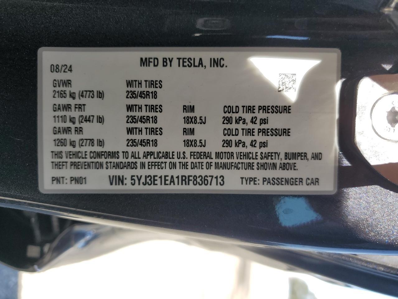 2024 Tesla Model 3