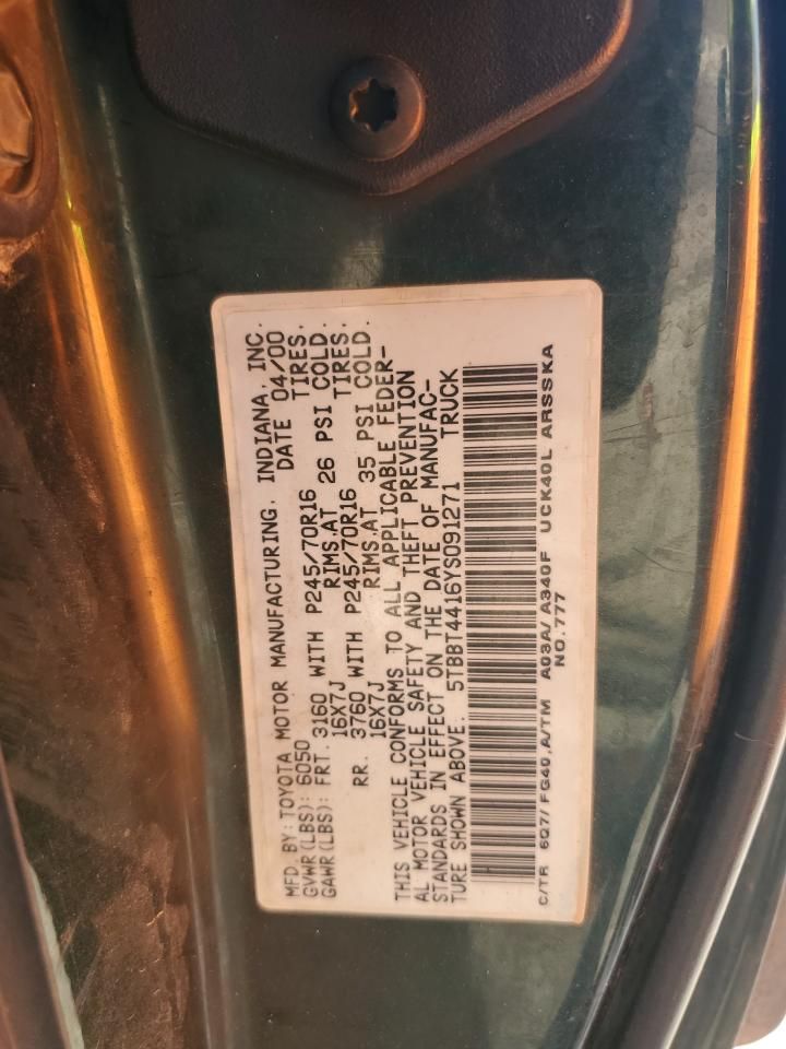 2000 Toyota Tundra Access cab