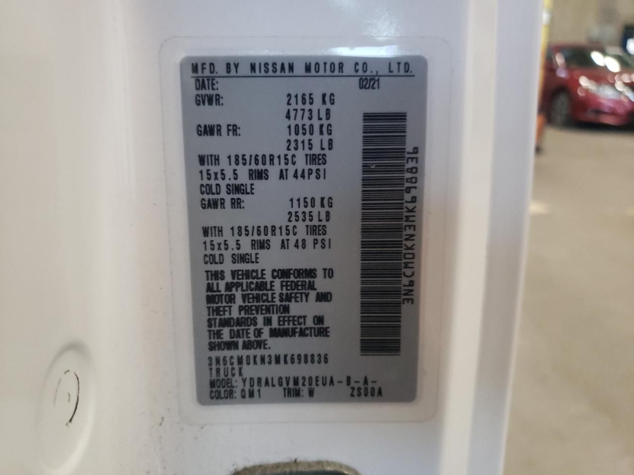 2021 Niss NV200 Compact Cargo