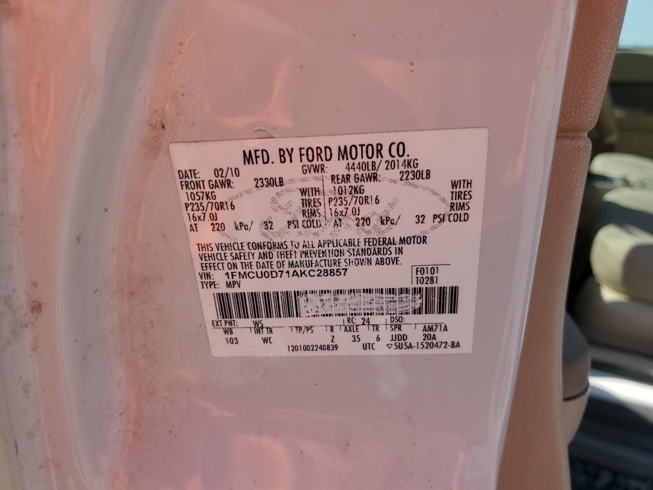 2010 Ford Escape xlt