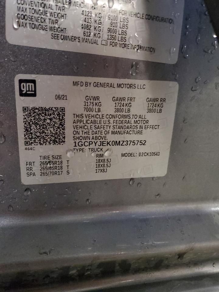 2021 Chevrolet Silverado K1500 lt