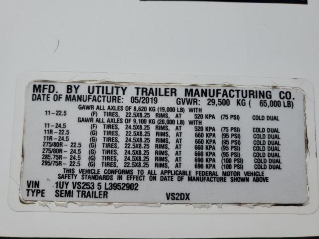 2020 Utility Trailer Mfg. 2020 Utility VS2DX DRY Van Trailer