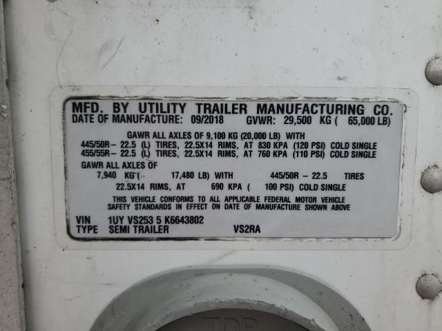 2019 Utility VS2RA Refrigerated Van Trailer