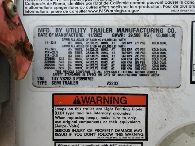 2023 Utility VS2DX DRY Van Trailer