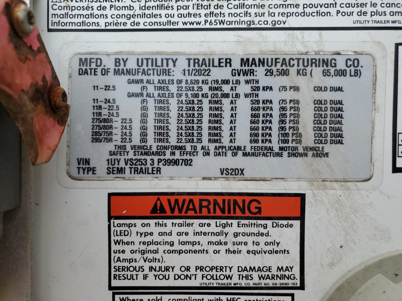 2023 Utility VS2DX DRY Van Trailer