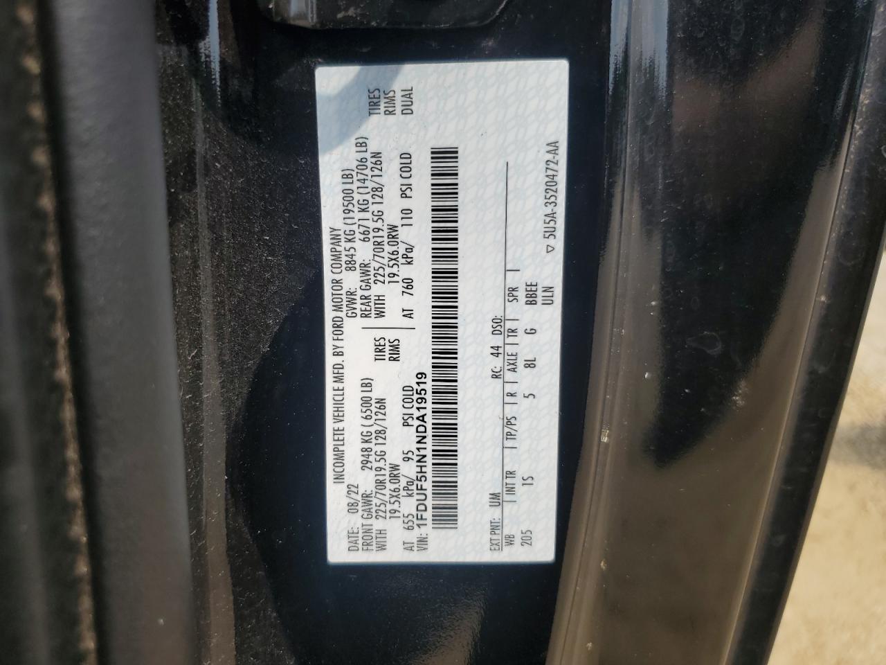 2022 Ford F550 Super Duty