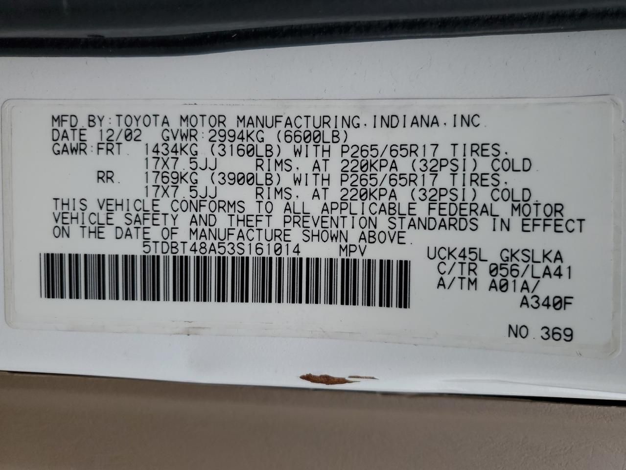 2003 Toyota Sequoia Limited