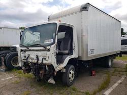 Salvage trucks for sale at Woodhaven, MI auction: 2018 Isuzu NPR HD